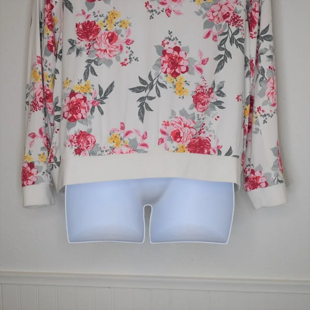 Torrid Floral Bomber Jacket Sz 3 Plus Size Zip Up Retro 80s Grandmacore - Picture 8 of 16
